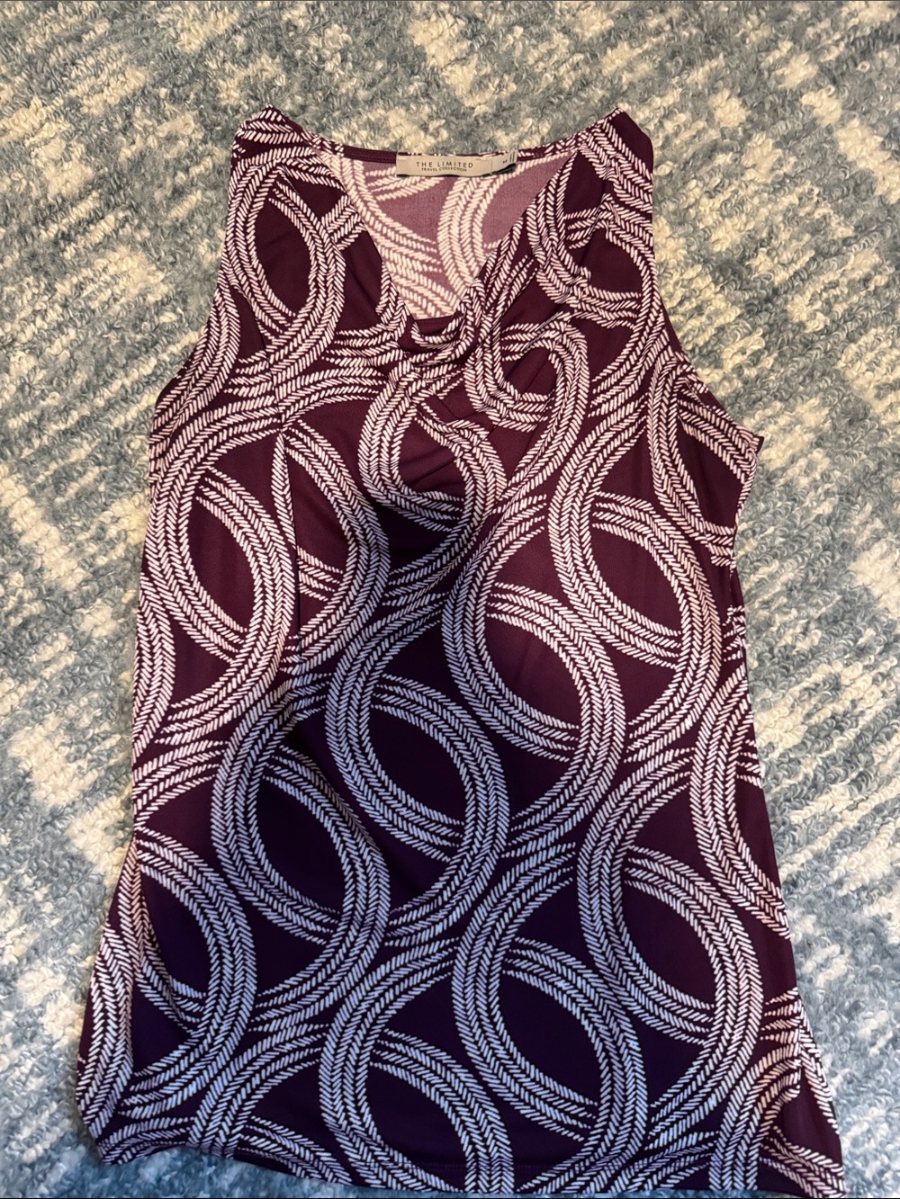 The Limited Circular Rope-Print Sleeveless Top
